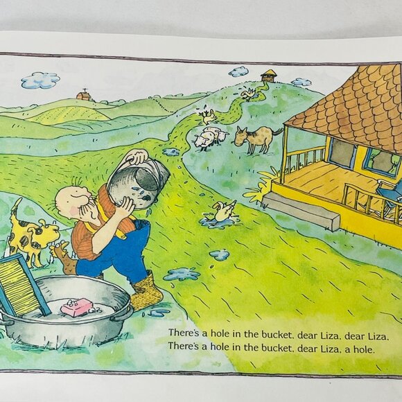 "Theres A Hole In The Bucket" Book & Cassette Set By Nadine Bernard Westcott - Picture 12 of 14